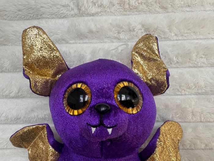 Ty Beanie Boos COUNT the Purple Halloween Bat approx. 6" Used Please see photos
