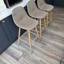 3 x SKLUM Glamm High Bar Stools 75cm Taupe Grey / Natural Wood Image 8
