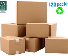 Heavy duty double walled cardboard boxes lot of 4 NEW size 18''x12''x10'' ideal for moving, office, home, storage , shipping, post heavy duty up to 20 kg