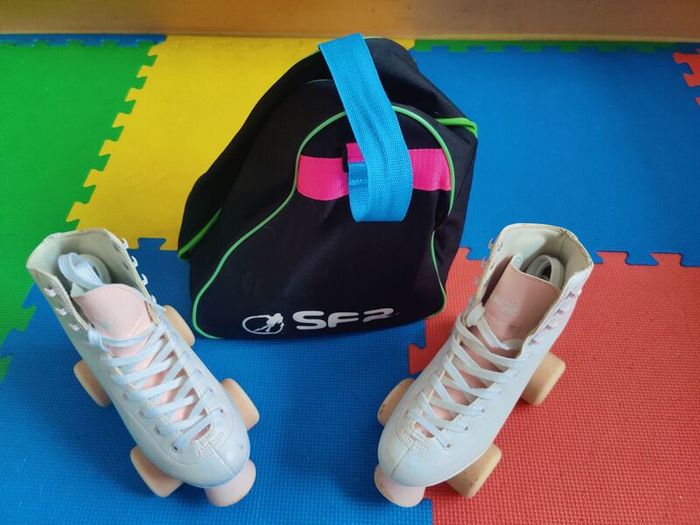 Figure skates SFR Premium Leather White Pink size UK3