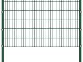 Fence Panel with Posts Iron 1.7x1.2 m Green
