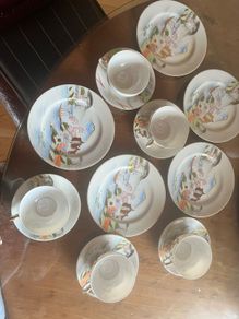 Kutani Japanese porcelain tea set