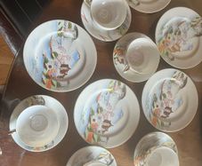 Kutani Japanese porcelain tea set