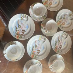 Kutani Japanese porcelain tea set