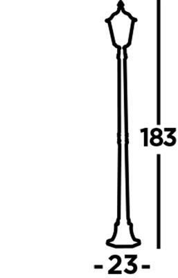 Outdoor Lamp Post  183 Cm High