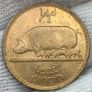 Ireland 1953 1/2d Half Penny Beautiful Red Uncirculated Image 2