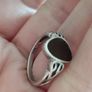 Vintage 925 sterling silver ring with a brown stone. Image 3
