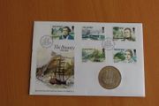 The Mutiny on the Bounty Bicentenary 1789-1989 Crown coin stamp cover