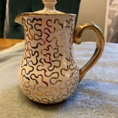 Suddlow's Burslem Gold Cream Coffee pot