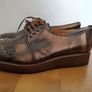 Amberone leather metal studded lace platform shoes NEW 5 5 UK Image 3