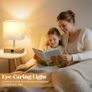 Bedside Lamps, Wooden Table Lamp for Living Room with USB A+C Charging Ports, Dimmable Touch Lamps Bedside with 2 Phone Slots, Wood Charger Organizer for Bedroom, Study, Office(Bulb Included) Image 3