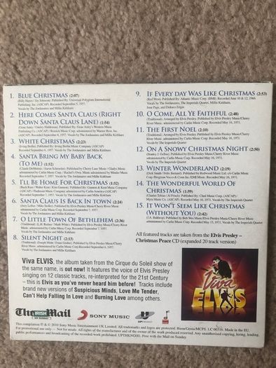 Elvis Christmas Peace Cd Irish Mail On Sunday