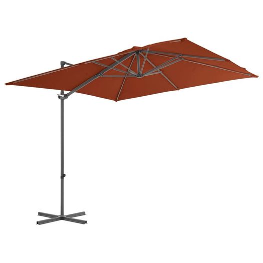 Cantilever Umbrella  Cantilever Umbrella with Steel Pole Terracotta 250x250 cm
