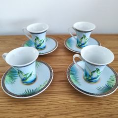 Rosenthal Versace Jungle floral espresso cup with saucer porcelane
