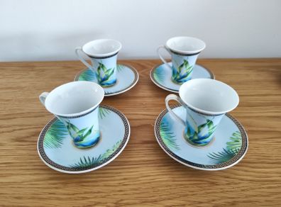 Rosenthal Versace Jungle floral espresso cup with saucer porcelane
