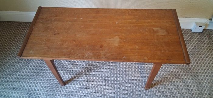 Vintage Mid-Century Modern Teak Coffee Table (1960s Retro)