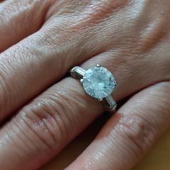 Sterling Silver Ring - Size P - Stamped for Silver (S48)