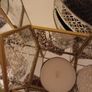 2 gold and silver Mercury glass candle holders Image 3