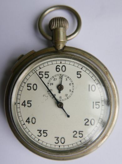 Military Pocket Watch Stopwatch Timer Antique CUPREL Dennison Watch Case (works well)