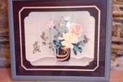 vintage print in wooden frame
