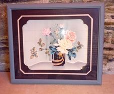 vintage print in wooden frame