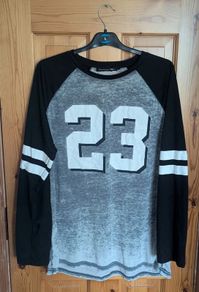 Varsity Sport Long Sleeve Top Size L