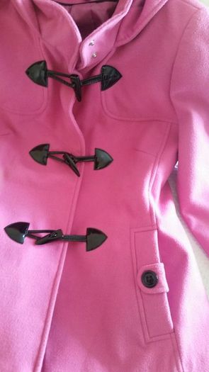 Pink Winter Jacket with Hood - Size 12