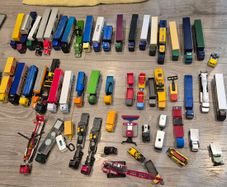 Toy lorries and cars