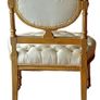 CLEARANCE: PAIR of French Louis XVI style giltwood petite boudoir or slipper chairs circa late 19thC. Image 4