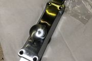 Brushed steel door bolt