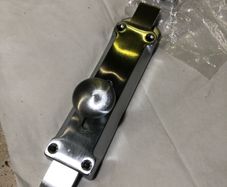 Brushed steel door bolt