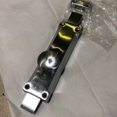 Brushed steel door bolt