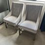 Grey Upholstered arm chairs / Dining Chairs - like new Image 3