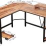 NEW SALE | Computer desk, L-shaped Corner Desk with 2-Layer Storage,Large PC Laptop Table with Monitor Stand Image 6