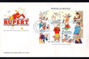 1993 Guernsey Rupert Bear and Friends Miniature Sheet Commemorative Stamps Official First Day Cover (FDC)