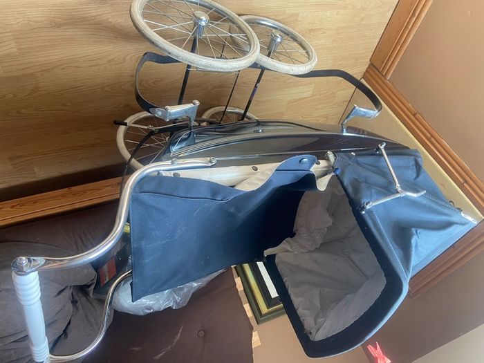 vintage silver cross pram