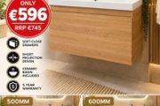 K store space saving  wall hung units and basin