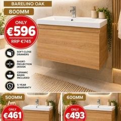 K store space saving  wall hung units and basin