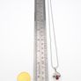 Clear Quartz & Garnet Point 925 Silver Necklace Image 8