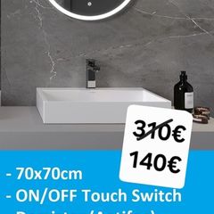 LED Bathroom Mirror 70cm