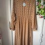 dress Bnwt mustard & tan high neck midi dress size 10 Image 10