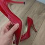 Real Leather High Heels Patent Red practically new Image 5