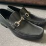 Salvatore Ferragamo Black Leather Gancini Bit Loafers Moccasins Mens Image 3