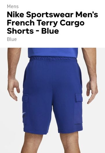 Brand New Nike Swoosh Terry Cargo Shorts - Size - Medium - RRP - 55.00
