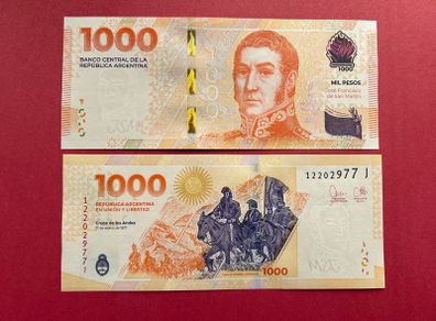 Argentina 1000  Pesos  2023  Pick  367. ( Uncirculated )