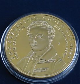 Germany 10 euro 2013 Georg Buchner | limited edition collectors commemorative | UNC 24 karat Gold plated