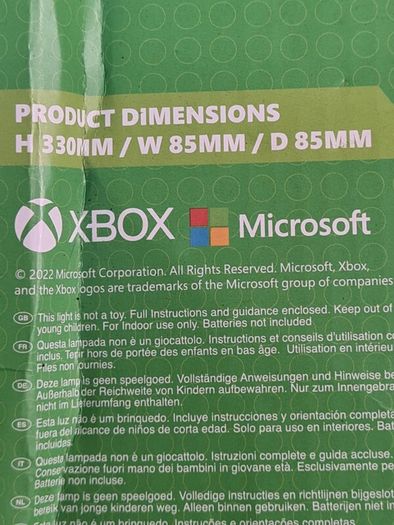 Xbox Plastic Flow Light Green Lamp