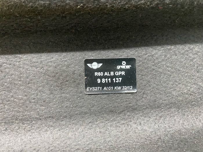 Mini cooper Countryman Parcel Shelf