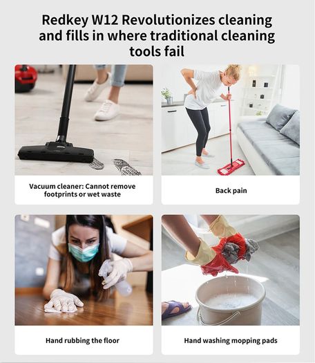 Cordless Wet Dry Vacuum Cleaner For Home All In One Smart Wireless Mop Floor Washer Handheld Household Self-Cleaning