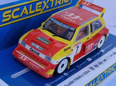 Scalextric C4668 Austin Metro 6R4 - Didier Auriol Slot Car ( rally WRC )